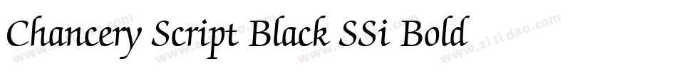 Chancery Script Black SSi Bold字体转换